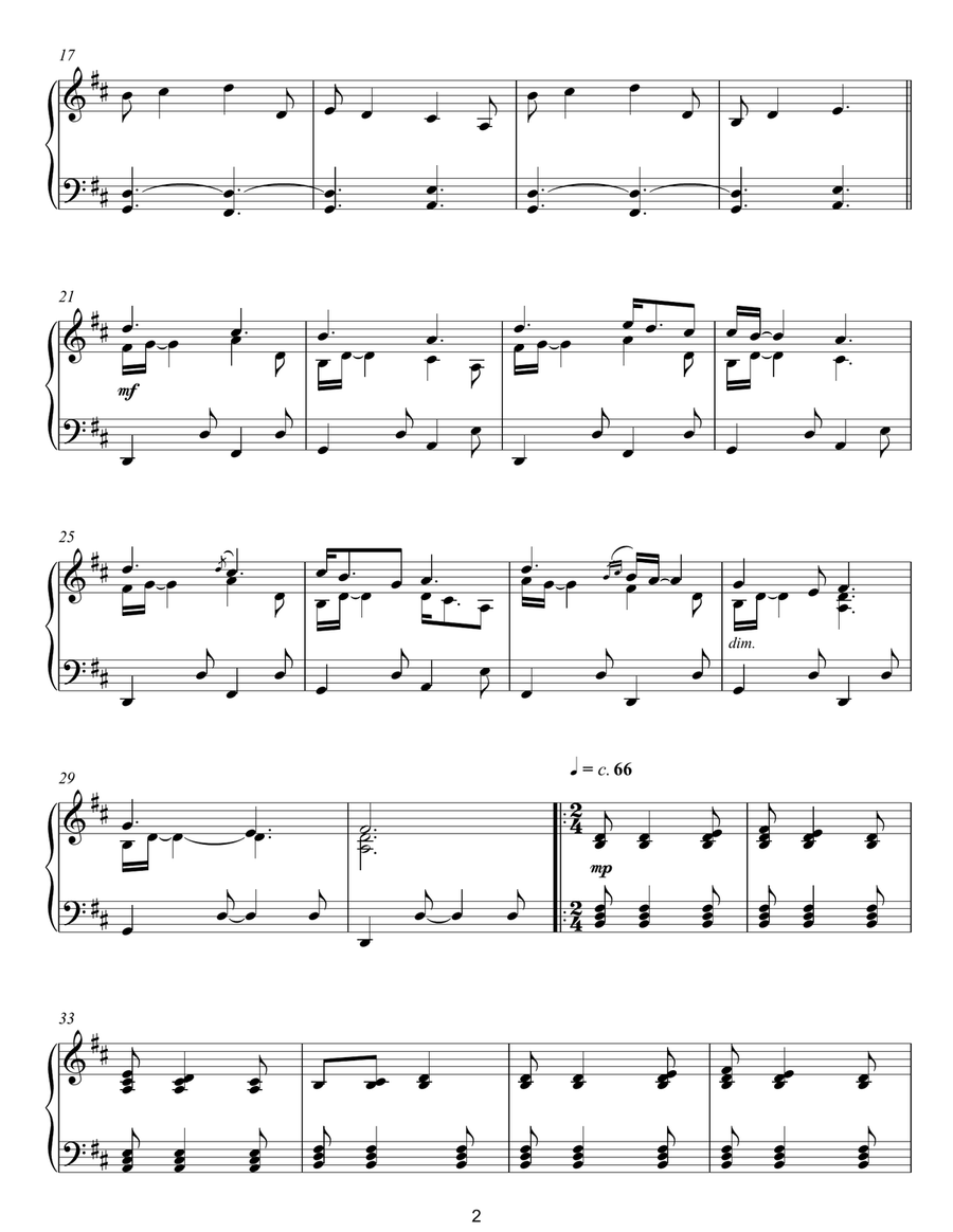 Farewell To Stromness Piano Solo scores gallery preview page 2