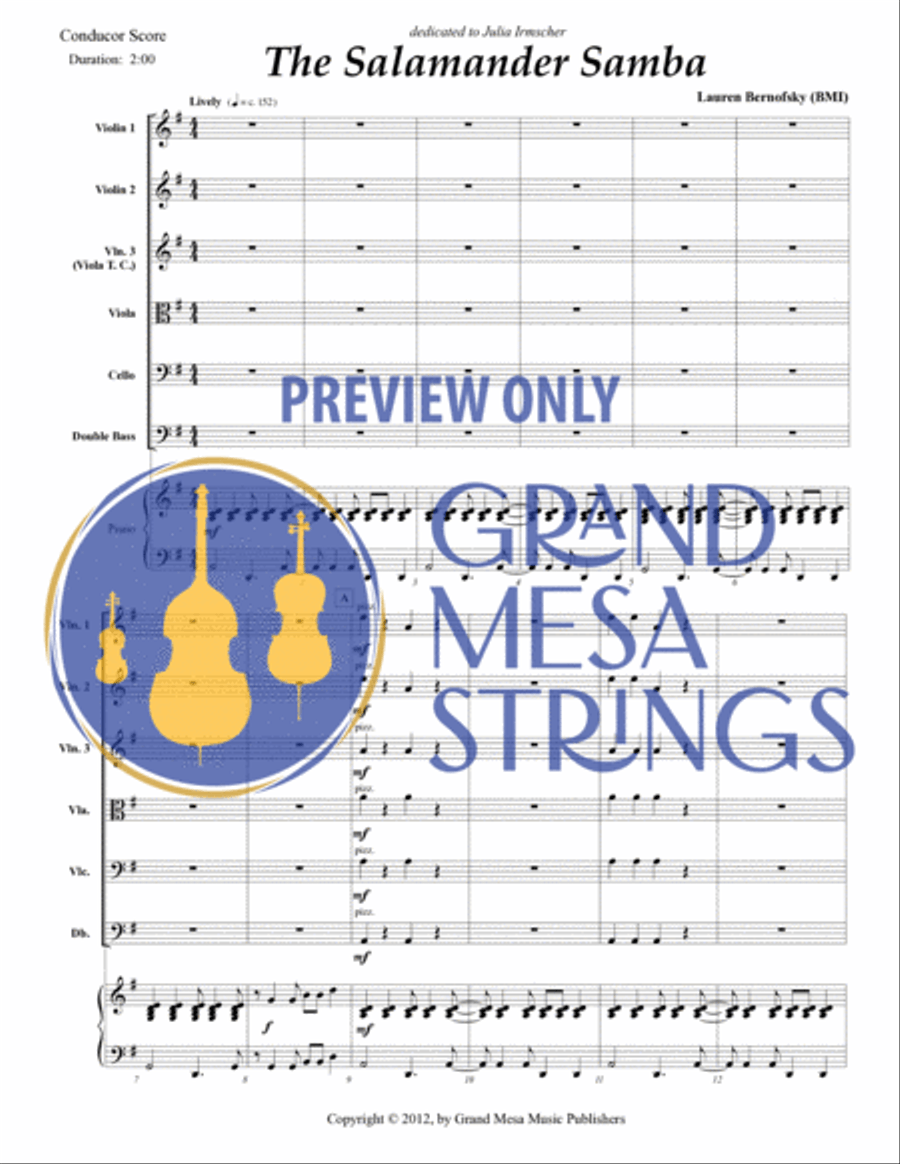 Salamander Samba Salamander Samba String Orchestra scores gallery preview page 2