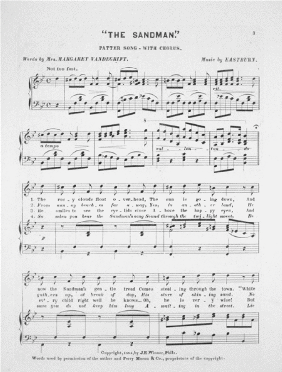 The Sandman. Patter Song With Chorus 4-Part scores gallery preview page 2