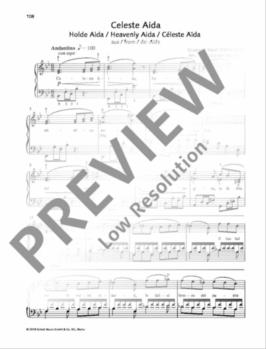 Celeste Aida Piano Solo scores gallery preview page 2