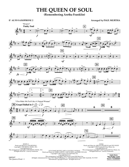 The Queen Of Soul (arr. Paul Murtha)- Conductor Score (Full Score) - Eb Alto Saxophone 2