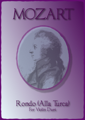 Book cover for Rondo Alla Turca, W A Mozart, Violin Duet.