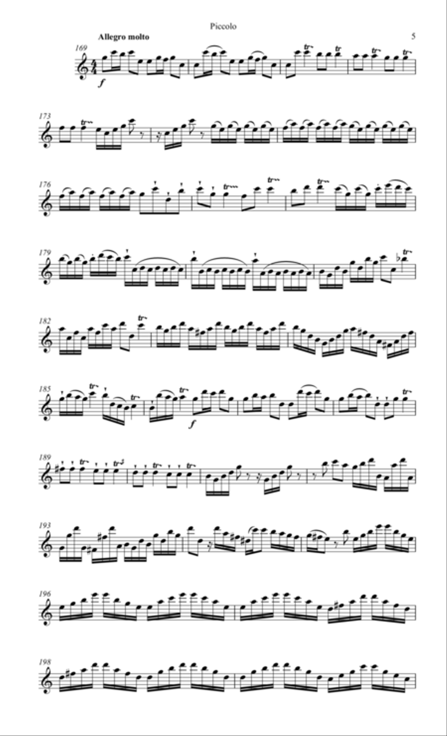 Vivaldi, Concerto for piccolo & strings String Orchestra scores gallery preview page 6