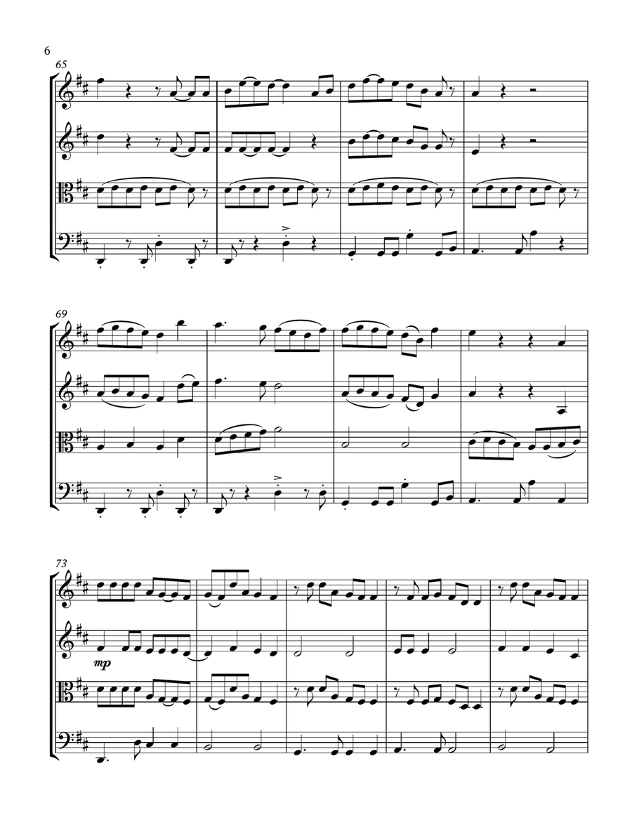 All My Life String Quartet scores gallery preview page 6