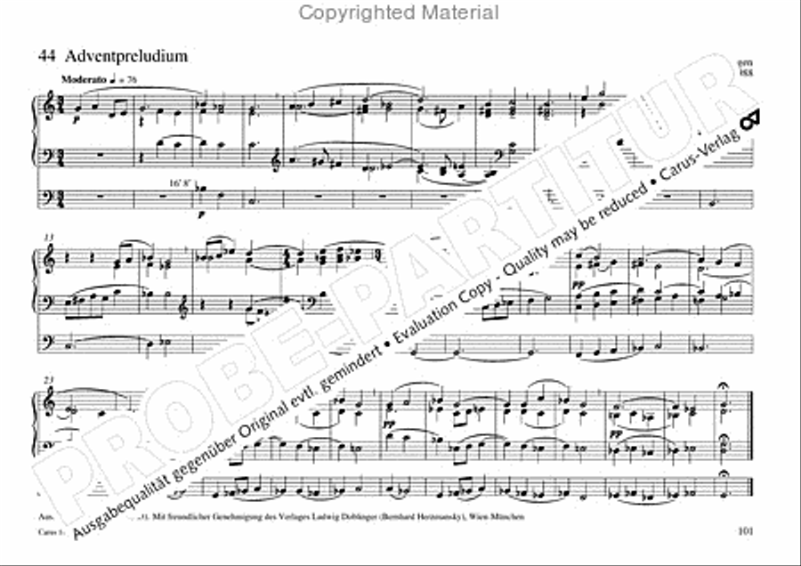 Freiburger Orgelbuch: Stammteil Organ Solo scores gallery preview page 102