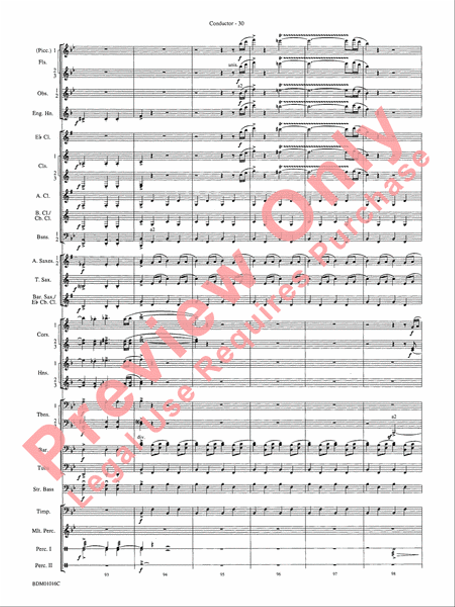 Fanfare and Allegro Concert Band scores gallery preview page 33