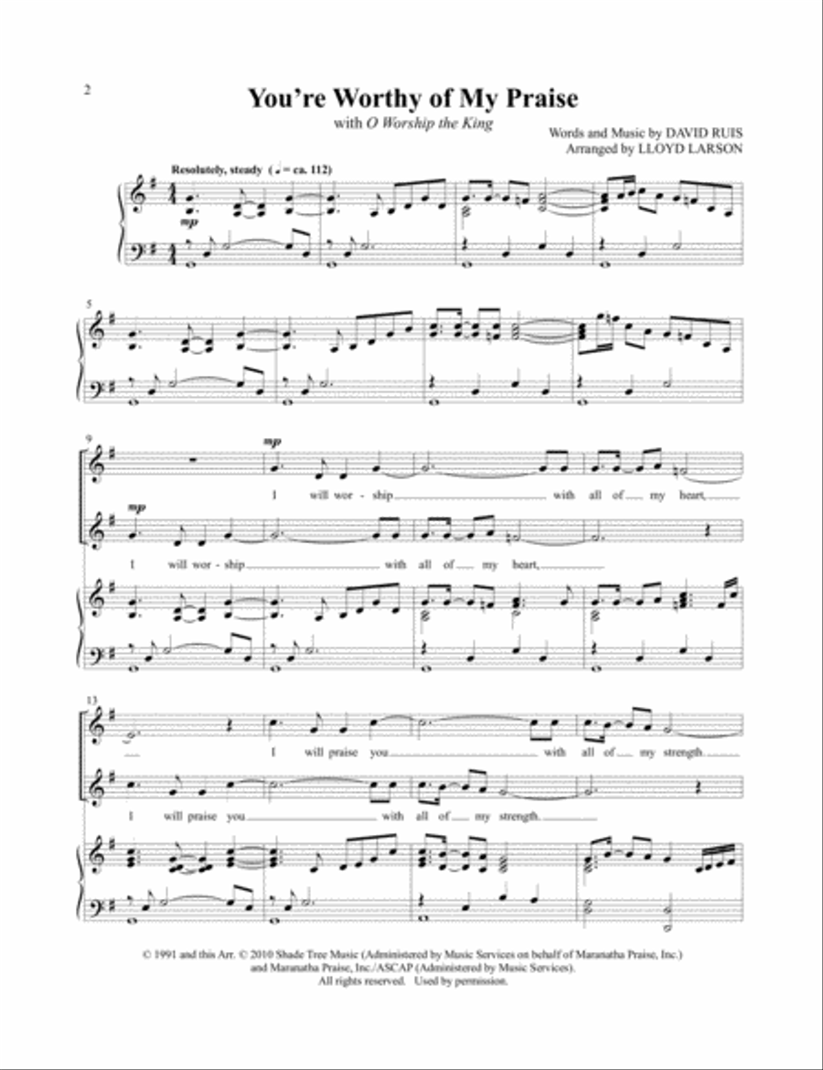 Praise Songs for Two Voices Medium Voice scores gallery preview page 2
