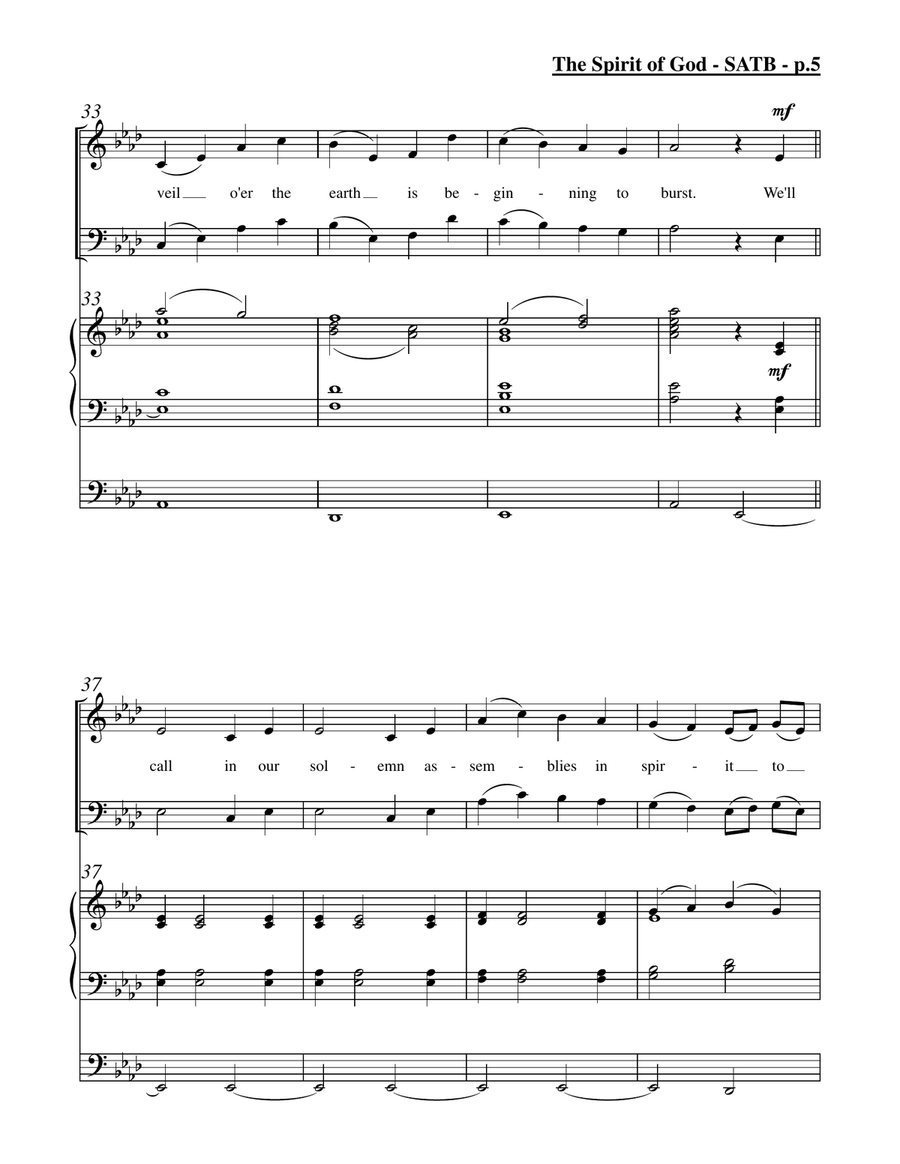 The Spirit of God (SATB) 4-Part scores gallery preview page 6