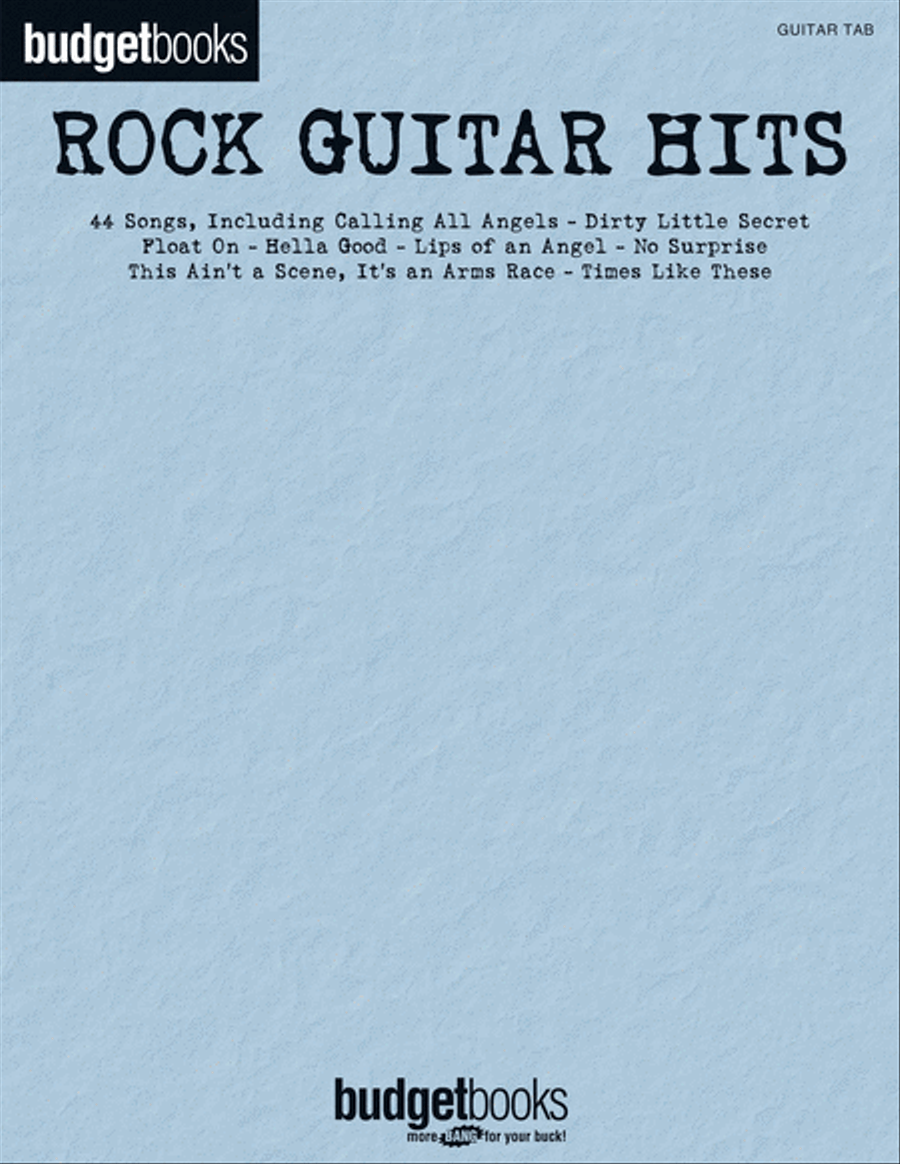 Rock Guitar Hits - Budget Book Electric Guitar scores gallery preview page 1