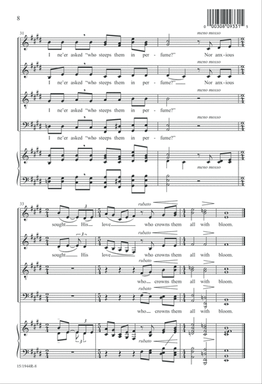 The Stranger's Gift Divisi scores gallery preview page 8