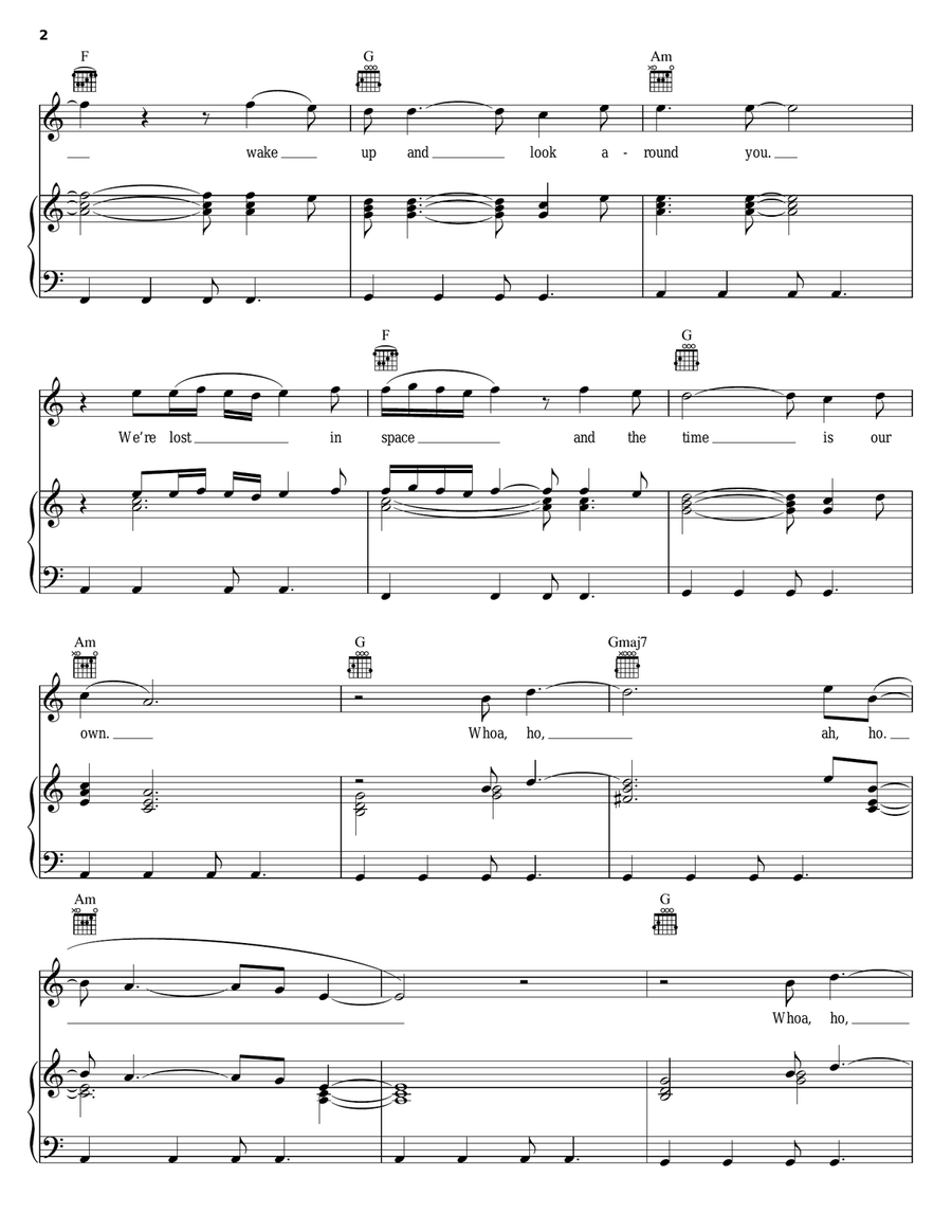 Serenade From The Stars Piano, Vocal, Guitar scores gallery preview page 2