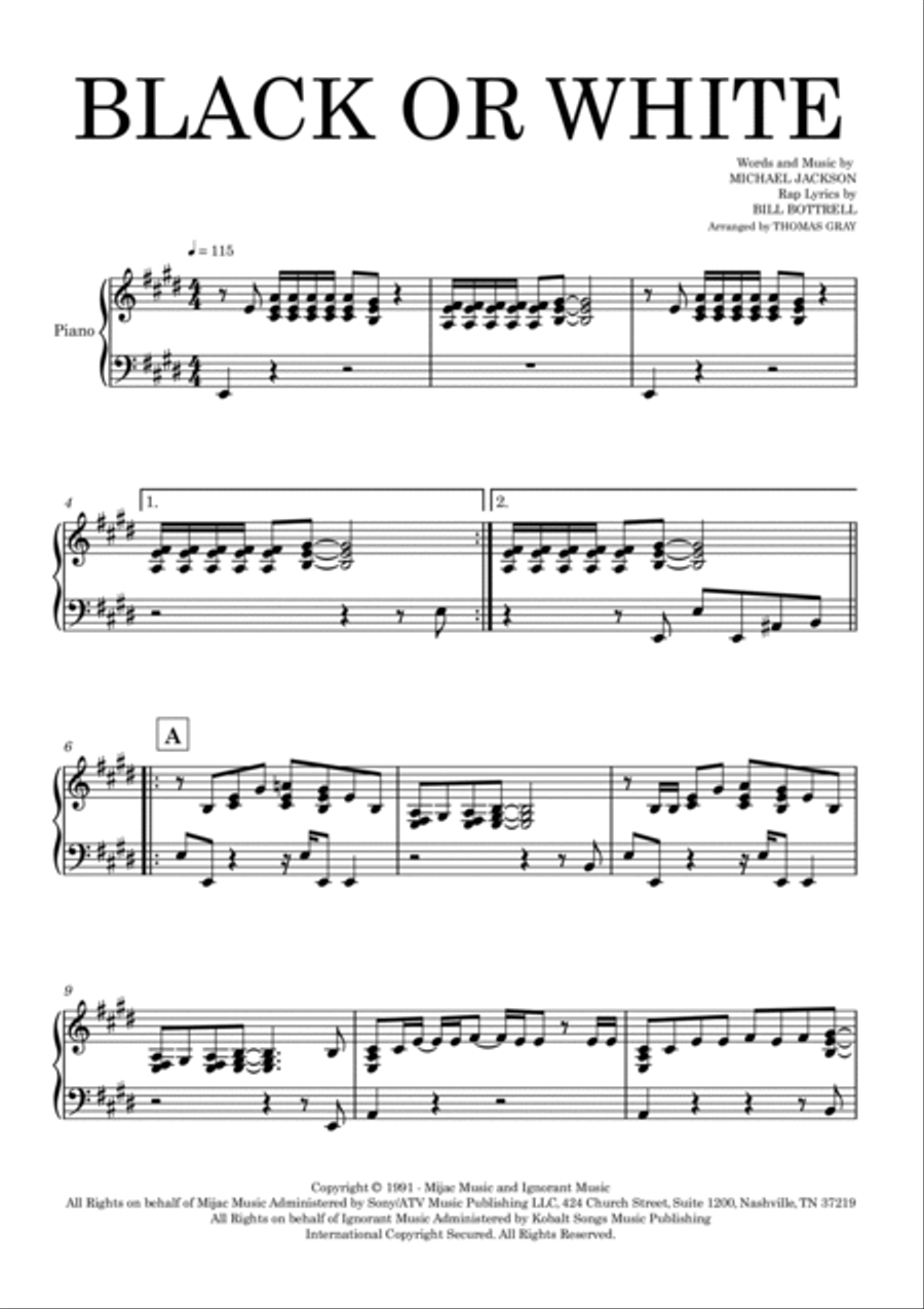 Black Or White (rap Version) Large Ensemble scores gallery preview page 6