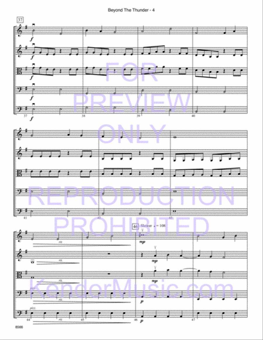 Beyond The Thunder String Orchestra scores gallery preview page 6