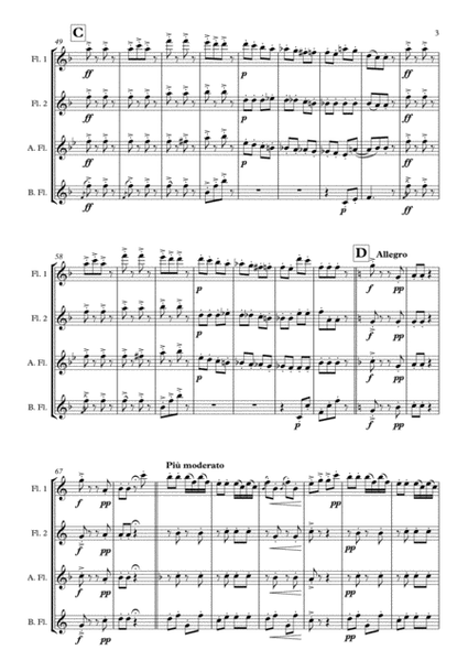 Pizzicato Polka arranged for Flute Quartet image number null