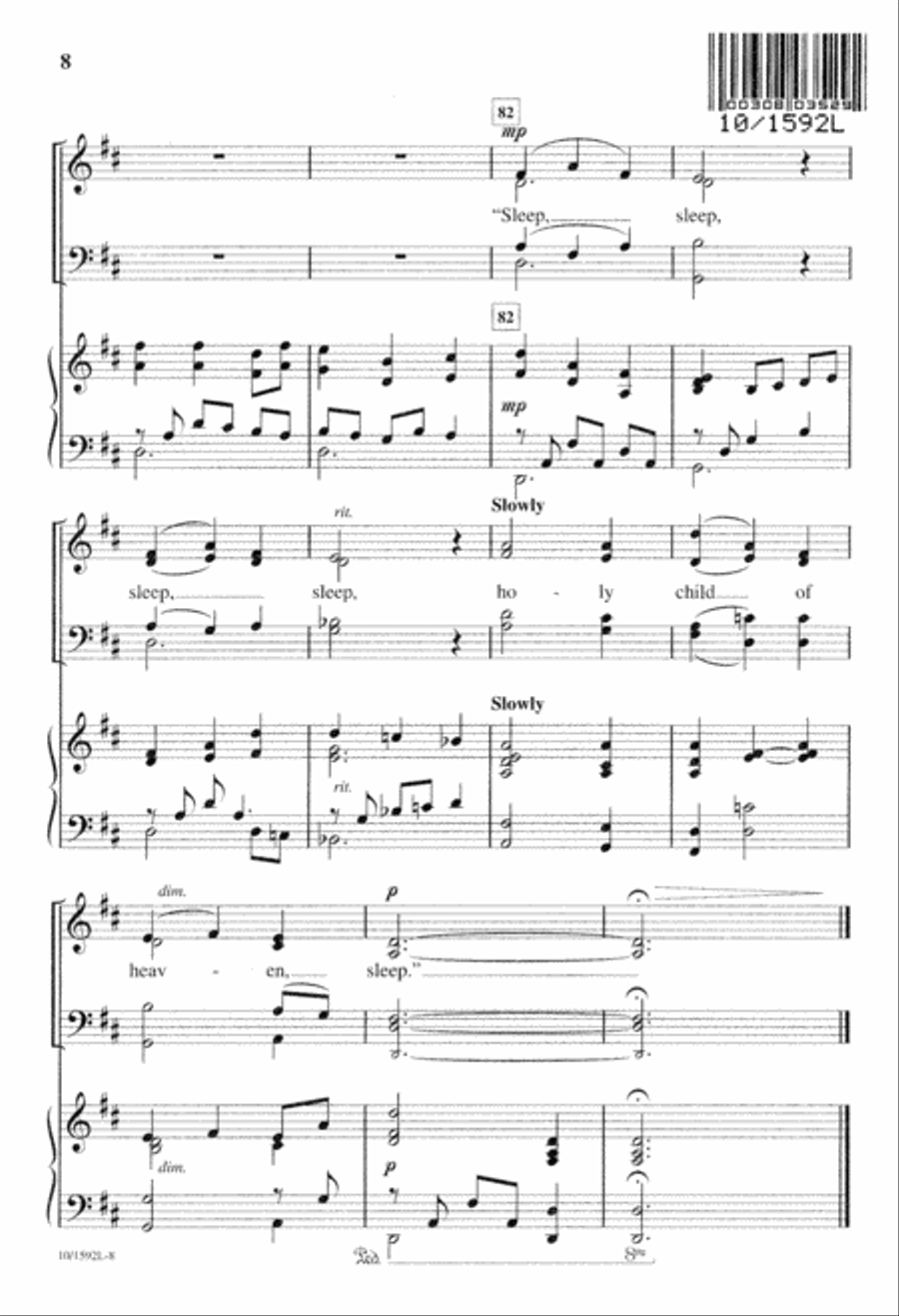 Shepherds' Cradle Song 4-Part scores gallery preview page 8