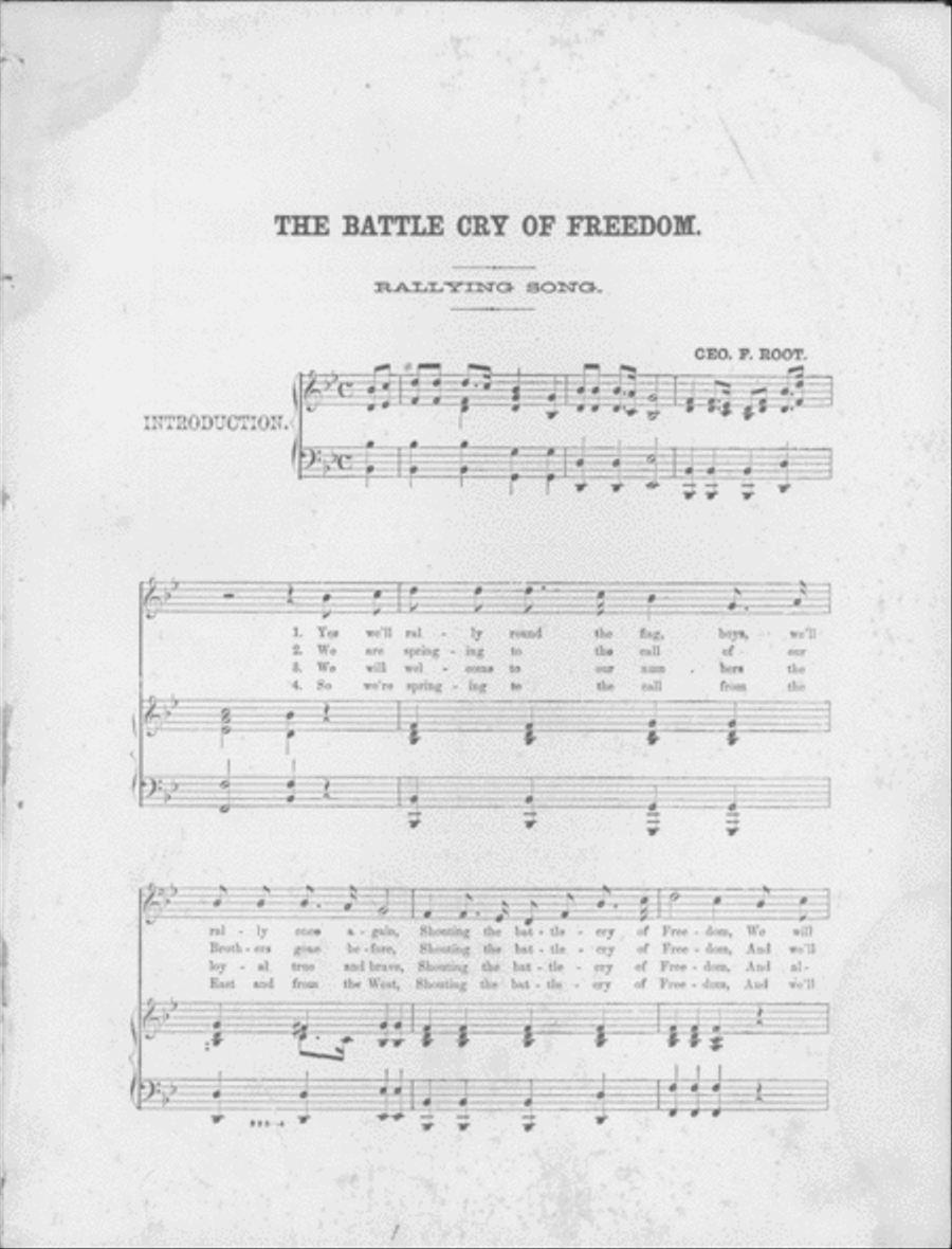 The Battle Cry of Freedom Voice scores gallery preview page 3
