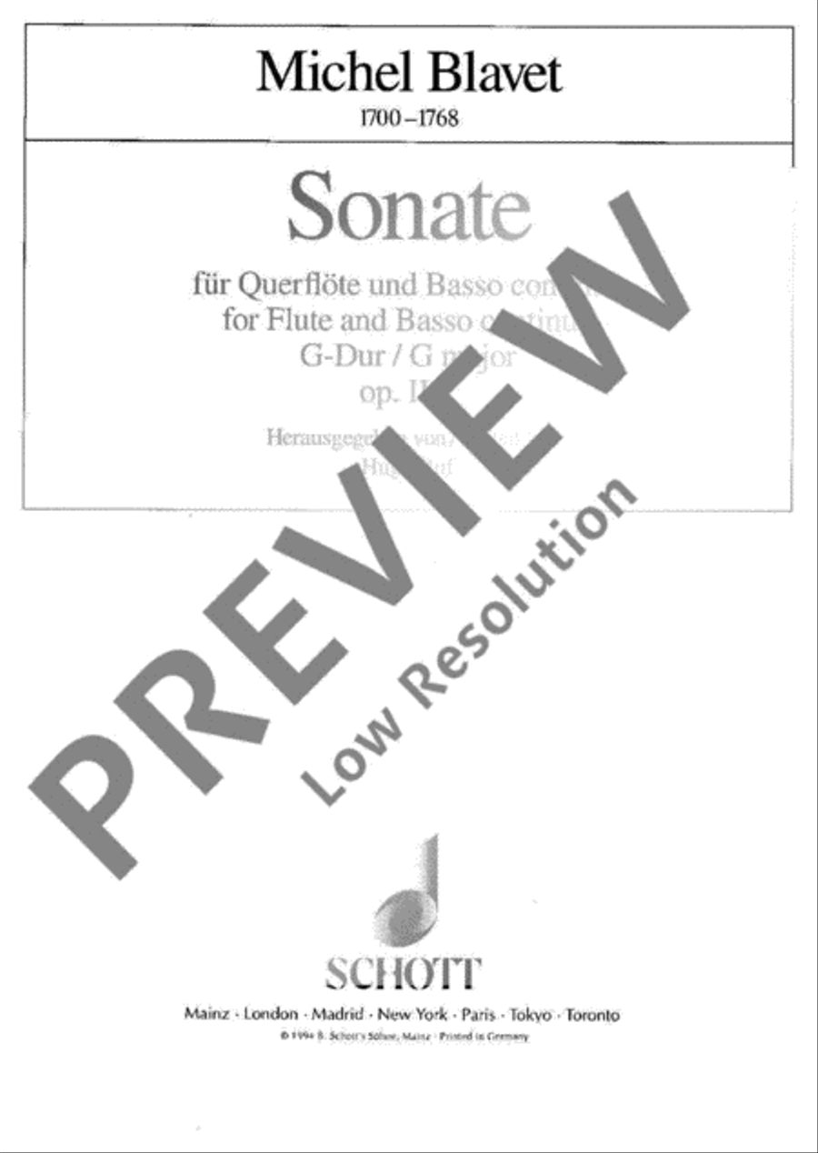 Sonata No. 1 G major Sonata No. 1 G major Flute scores gallery preview page 2