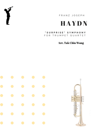 Book cover for "Surprise" Symphony for Trumpet Quartet