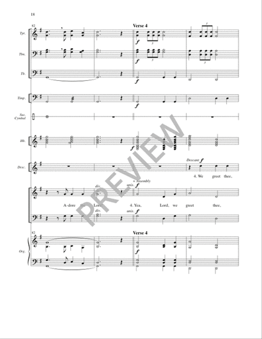 O Come, All Ye Faithful - Full Score and Parts 4-Part scores gallery preview page 19