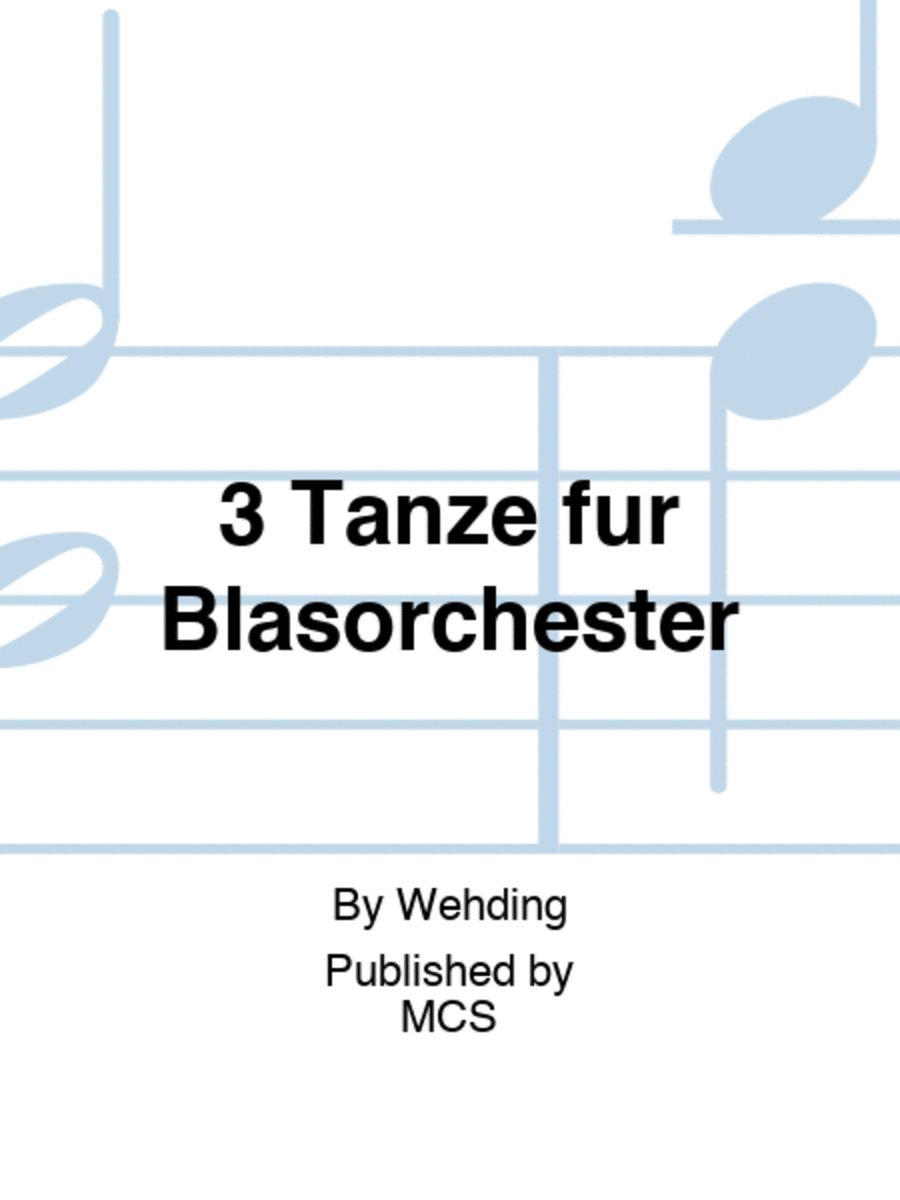 3 Tänze für Blasorchester Concert Band scores gallery preview page 1