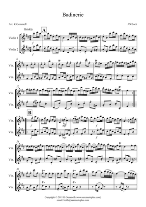 Badinerie – Violin Duet