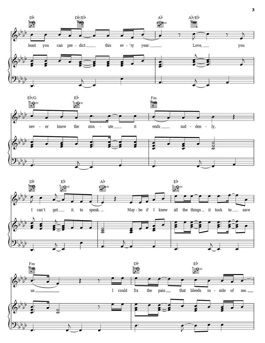 Do You Know? (The Ping Pong Song) Piano, Vocal, Guitar scores gallery preview page 3
