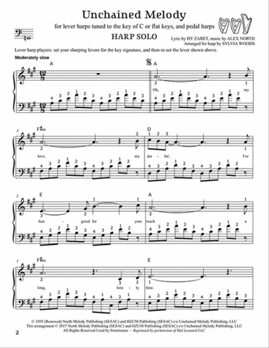 Unchained Melody Unchained Melody Harp scores gallery preview page 3