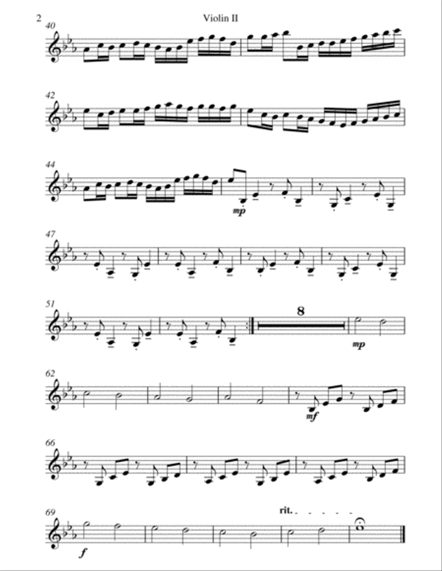 Canon - J.Pachelbel (1653 -1706) - For Strings Quartet (2 Violins; Viola and Violoncello ) String Quartet scores gallery preview page 5