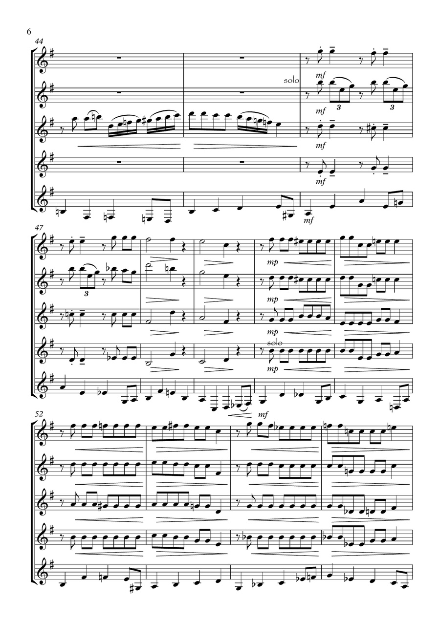 Girl Talk Girl Talk Clarinet Quintet scores gallery preview page 6