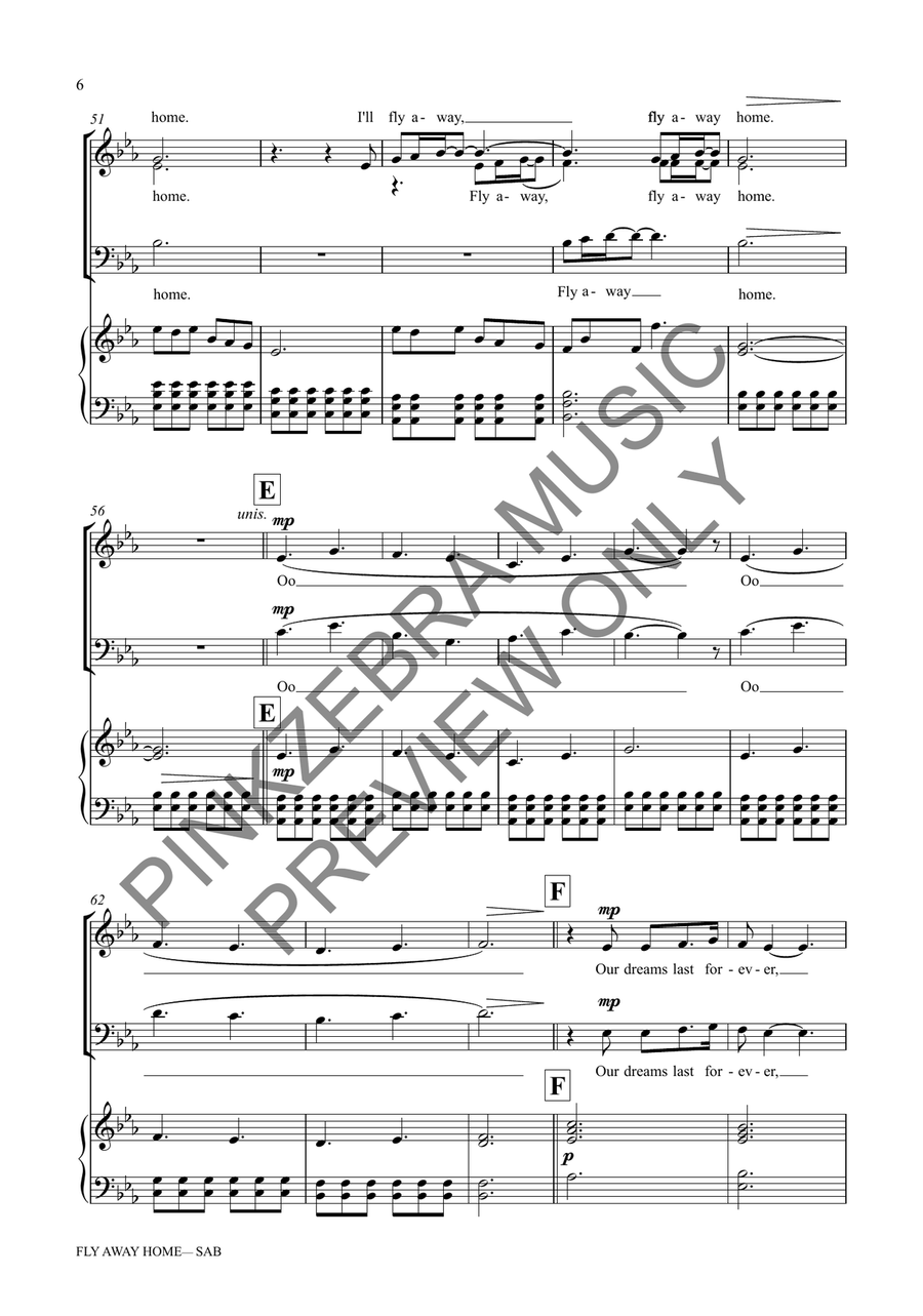 Fly Away Home (SAB) Fly Away Home (SAB) 3-Part scores gallery preview page 7