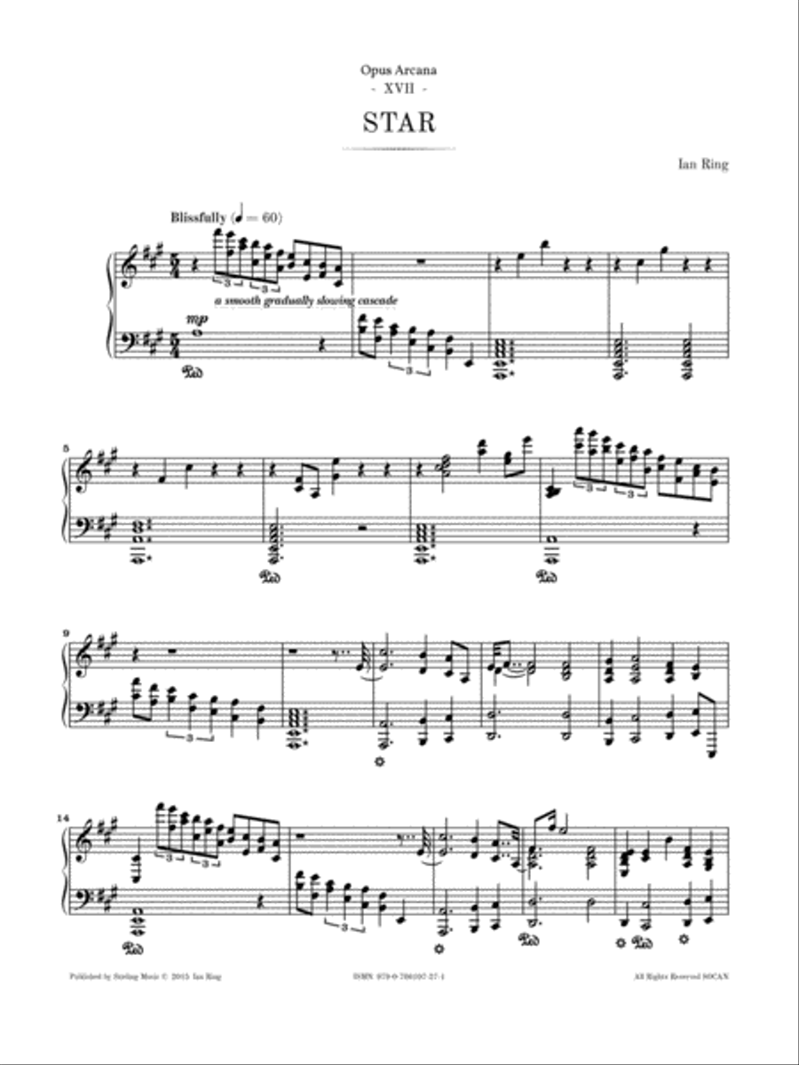 Ian Ring - Opus Arcana - 17 - Star Piano Solo scores gallery preview page 3