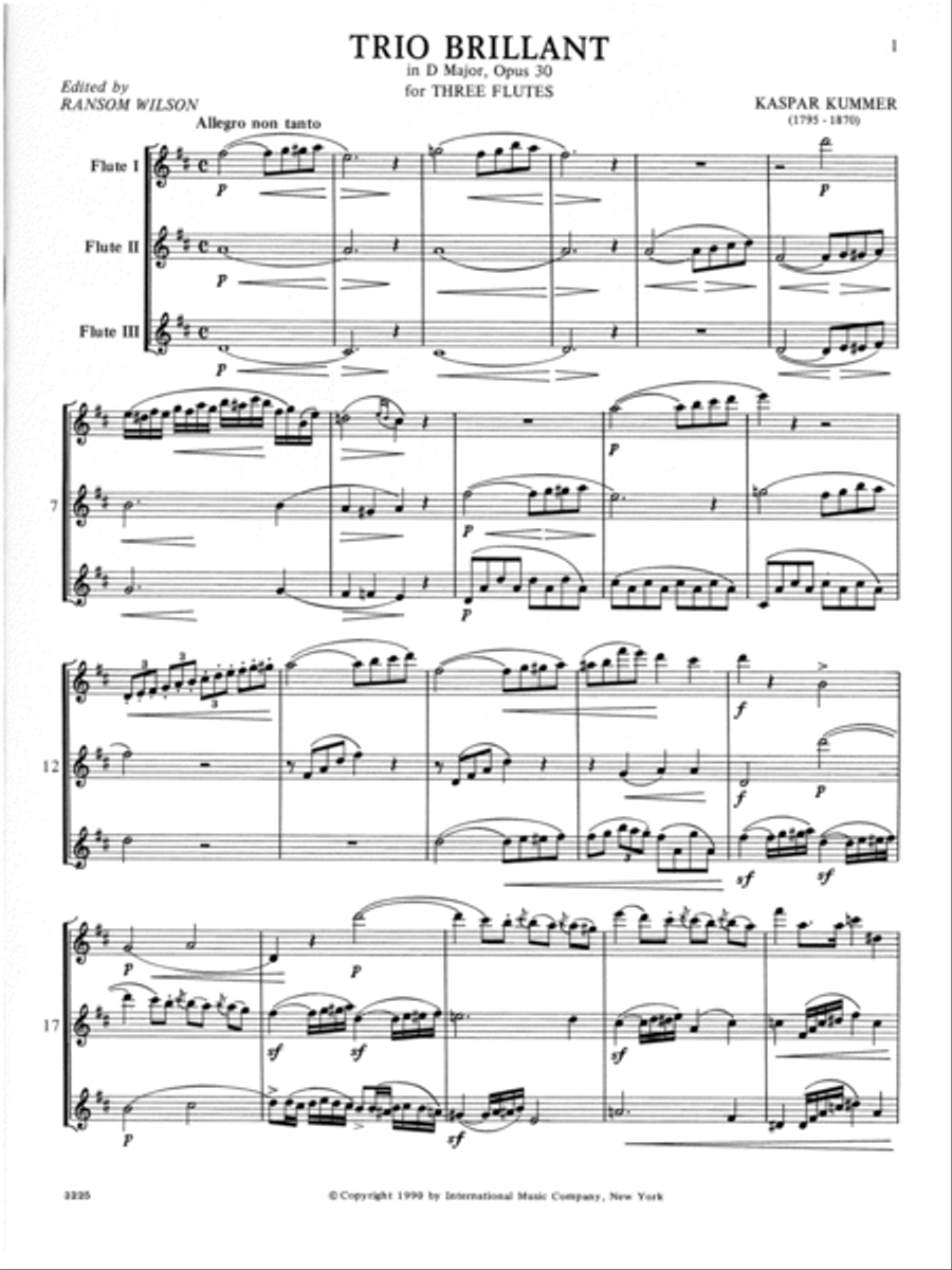 Trio Brillant In D Major, Opus 30 Flute Trio scores gallery preview page 2