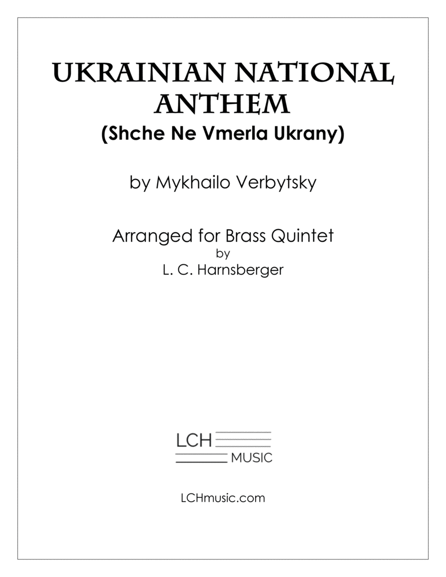 Ukrainian National Anthem for Brass Quintet image number null