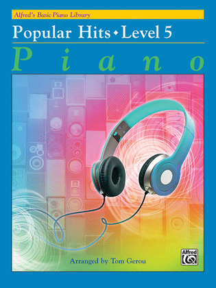 Book cover for Alfred's Basic Piano Course Popular Hits, Level 5