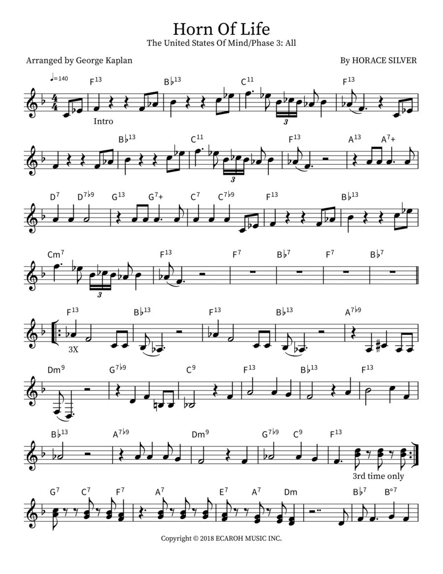 Horn Of Life Horn Of Life Horn scores gallery preview page 1