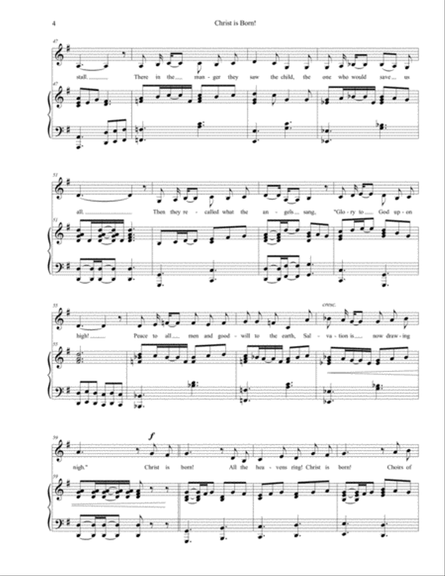 Christ is Born! Low Voice scores gallery preview page 6