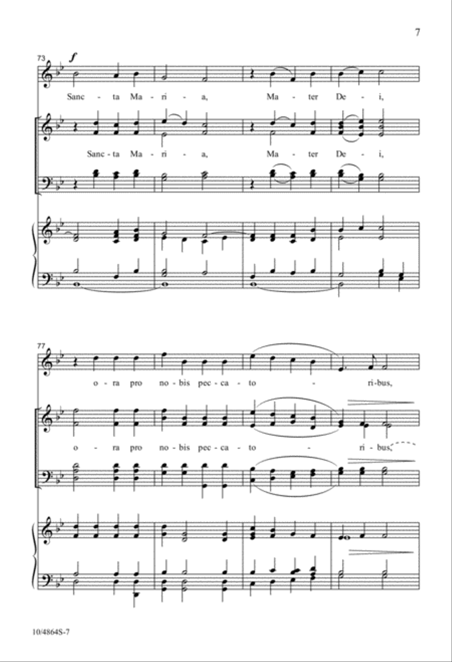 Ave Maria Ave Maria 4-Part scores gallery preview page 7
