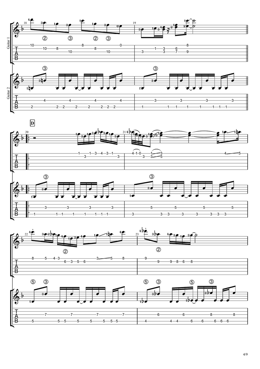 MEGALOVANIA (from Undertale) Guitar Solo scores gallery preview page 4