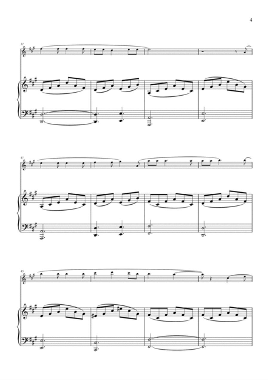 Hallelujah Flute Solo scores gallery preview page 4