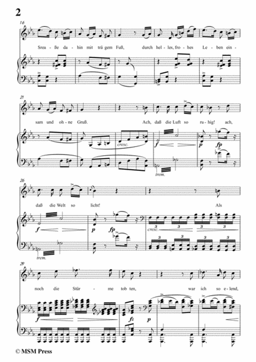 Schubert-Einsamkeit,from 'Winterreise',Op.89(D.911) No.12,in c minor,for Voice&Pno image number null