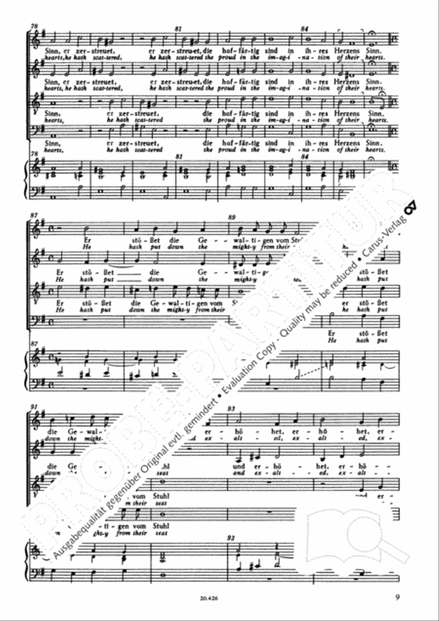 Magnificat (Meine Seele erhebt den Herrn); Ehre sei dem Vater Score scores gallery preview page 11