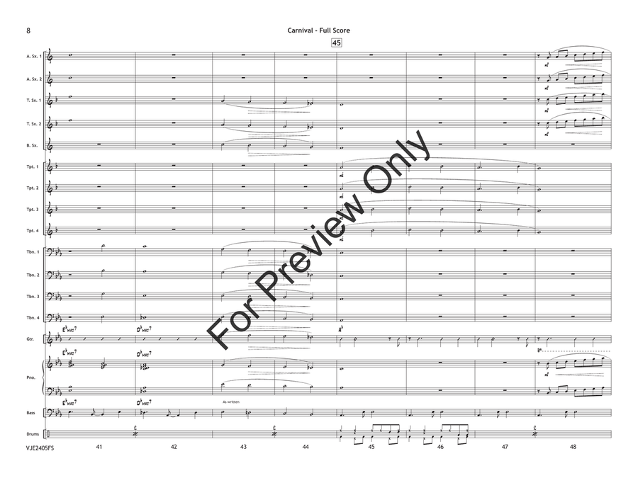 Carnival Jazz Ensemble scores gallery preview page 9