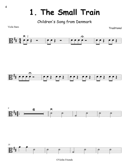 11 CHILDREN'S SONGS FOR THE YOUNG STARS ORCHESTRA: PART FOR THE VIOLA image number null