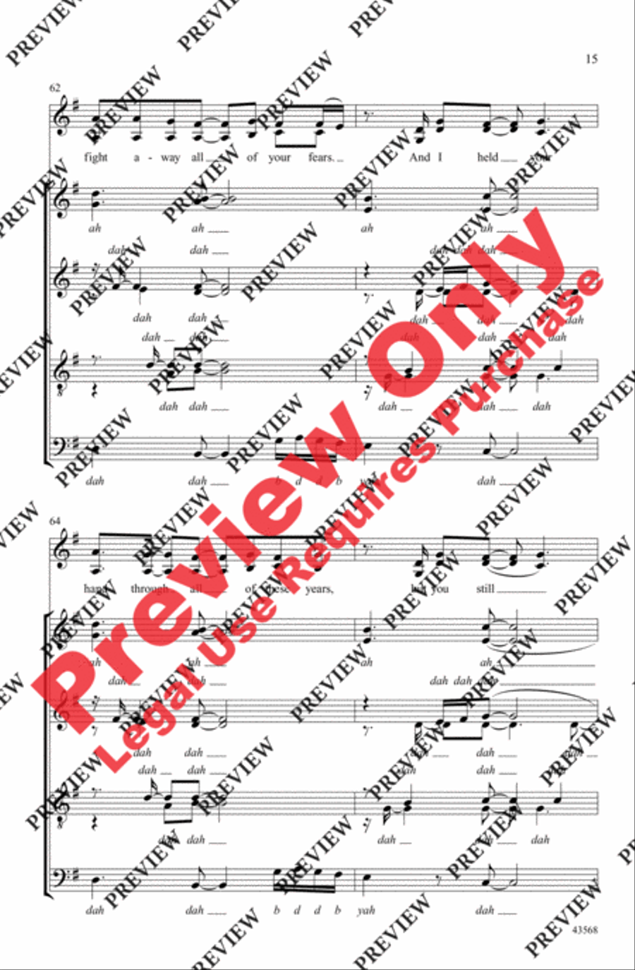 My Immortal 4-Part scores gallery preview page 15
