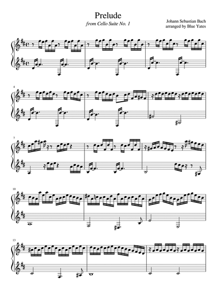 Prelude from Cello Suite No. 1 (Johann Sebastian Bach)
