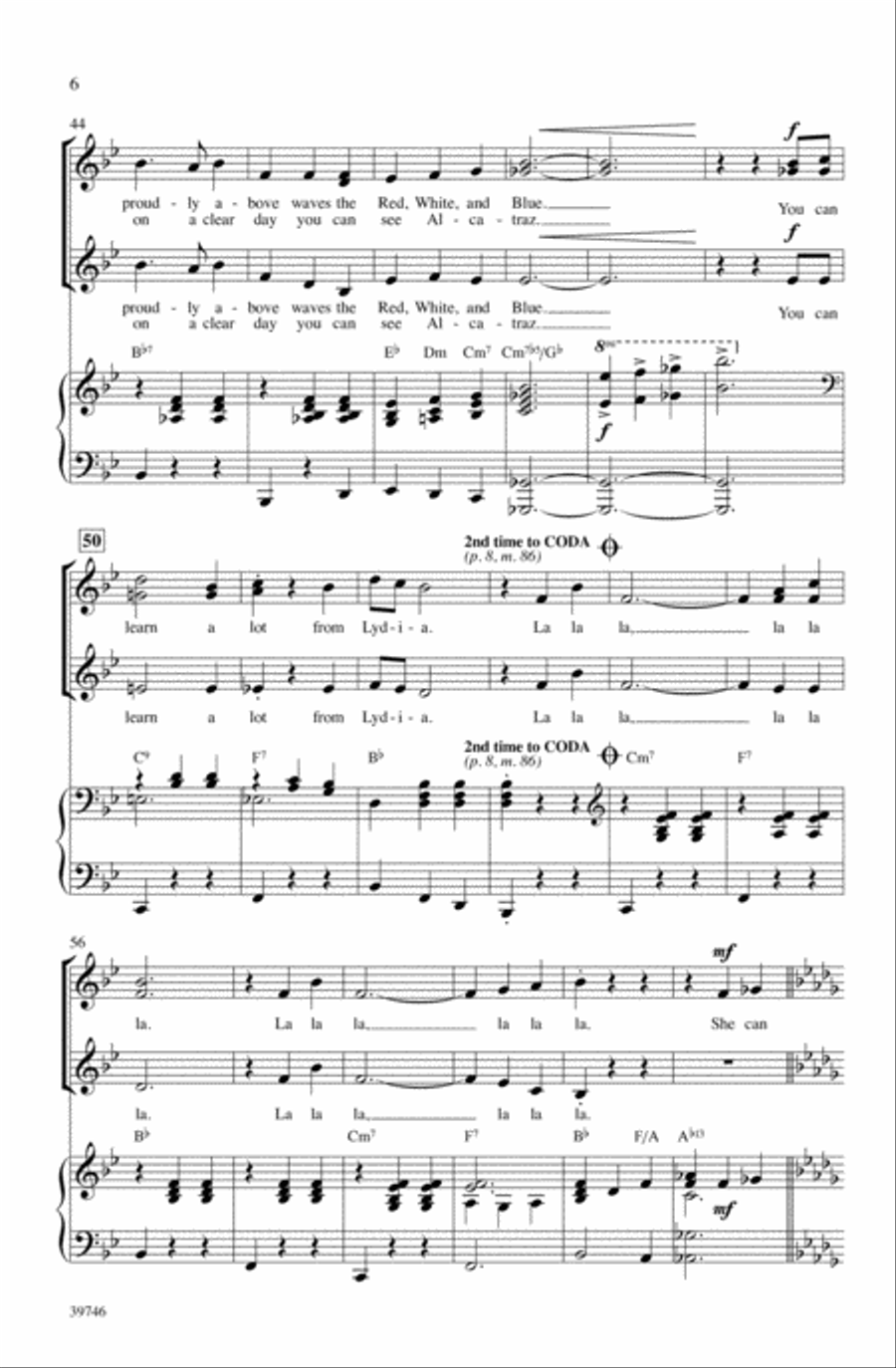 Lydia, the Tattooed Lady Choir scores gallery preview page 5