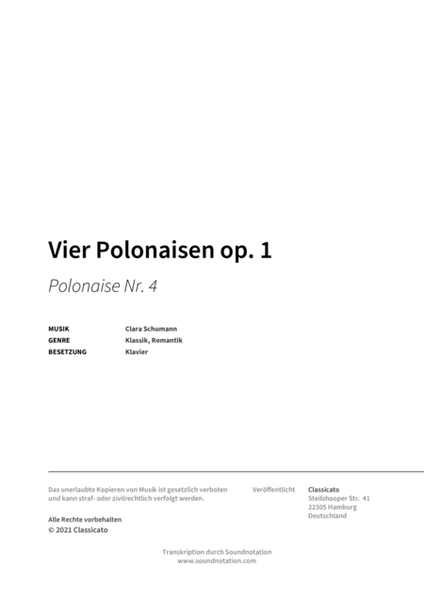 Vier Polonaisen op. 1 image number null
