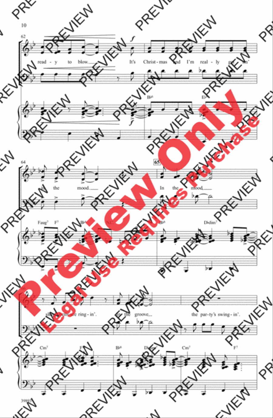 Gettin' in the Mood (for Christmas) 3-Part scores gallery preview page 10