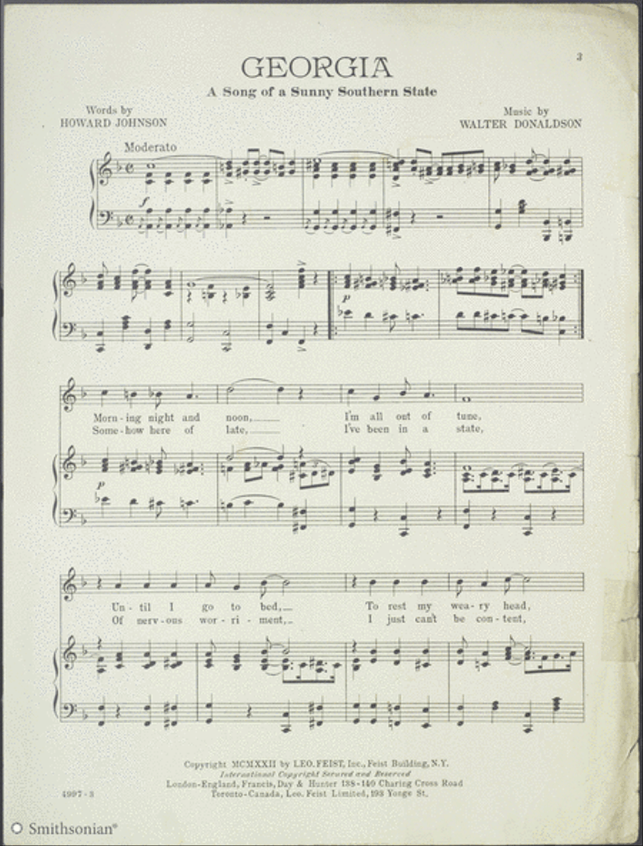 Georgia Georgia Piano, Vocal scores gallery preview page 3