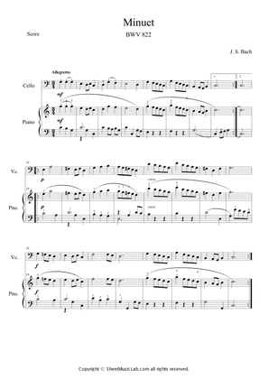 Minuet BWV 822 (in C)